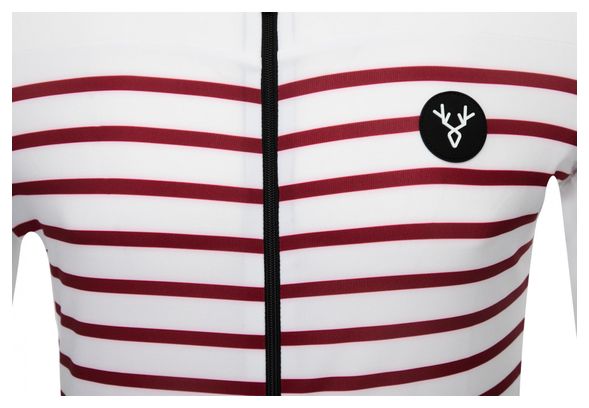 Maillot mangas cortas LeBram Ventoux Burdeos blanco Slim Fit