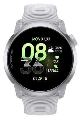 Coros Pace 4 GPS Watch, Aluminum, White Cloud Silicone