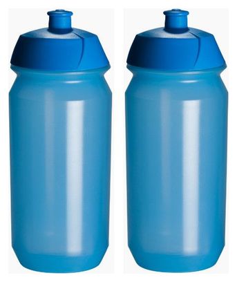 2x Bidons 500 ml - Bleu transparent