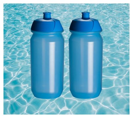 2x Bidons 500 ml - Bleu transparent