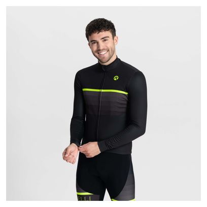 Maillot Manches Longues Velo Rogelli Hero ll - Homme - Jaune/Noir