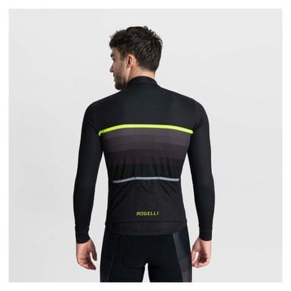 Maillot Manches Longues Velo Rogelli Hero ll - Homme - Jaune/Noir