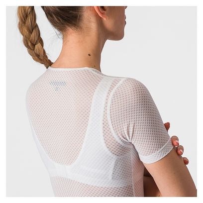 Maillot Castelli Pro Mesh de manga corta para mujer Blanco