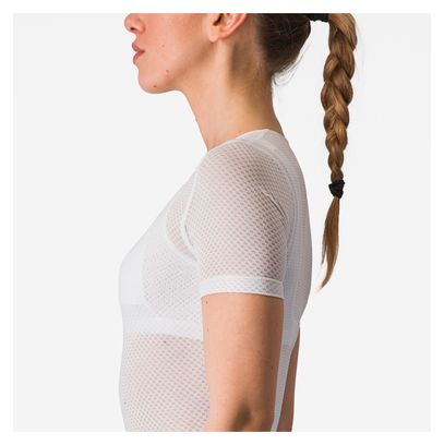 Maillot Castelli Pro Mesh de manga corta para mujer Blanco