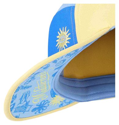 Casquette BV Sport 5 Panel ''Méditerranée'' Bleu/Jaune