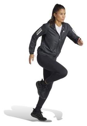 Chaqueta Cortaviento adidas Own The Run Negro, Mujer