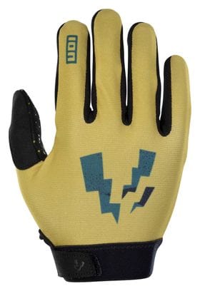 ION Scrub Yellow Youth MTB gloves