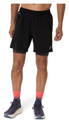 Pantaloncini Asics Road 7in 2-in-1 Nero Uomo