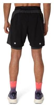 Pantaloncini Asics Road 7in 2-in-1 Nero Uomo