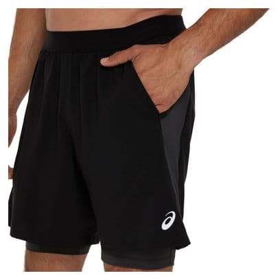 Pantaloncini Asics Road 7in 2-in-1 Nero Uomo