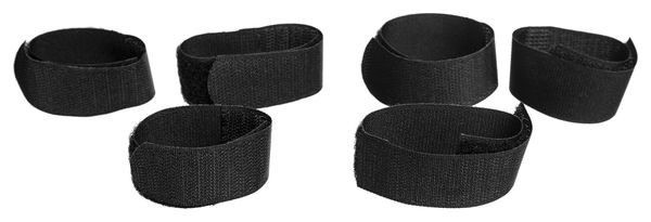 Attaches Velcro Miss Grape Velcro Internode (6 pièces) pour Sacoche de Cadre Miss Grape Internode Noir