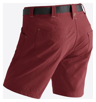 Pantaloncini Maier Sports Lulaka Donna Regular Rosso Beige