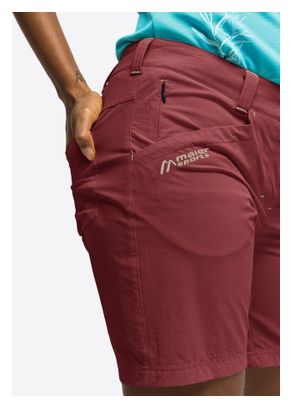 Pantaloncini Maier Sports Lulaka Donna Regular Rosso Beige