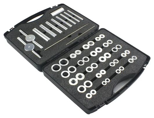 Kit d’installation et d'extraction de roulements de moyeu vélo – 20 paires de blocs + 8 tubes de guidage