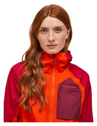 Waterdichte damesjas Peak Performance Trail Hipe 3L Orange