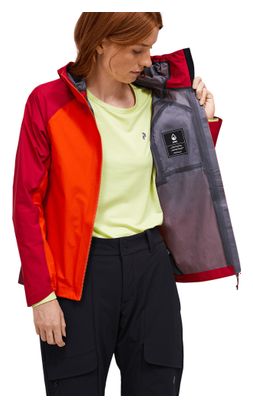 Waterdichte damesjas Peak Performance Trail Hipe 3L Orange