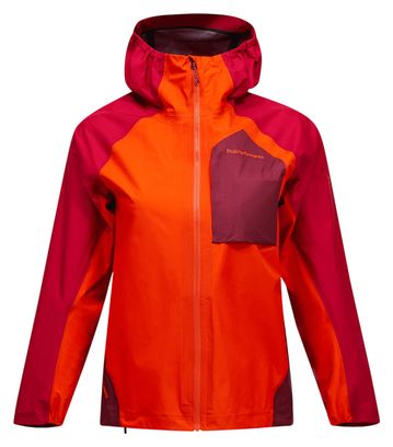 Waterdichte damesjas Peak Performance Trail Hipe 3L Orange