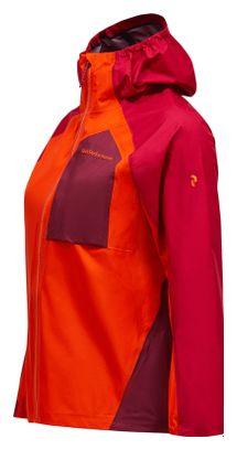 Waterdichte damesjas Peak Performance Trail Hipe 3L Orange