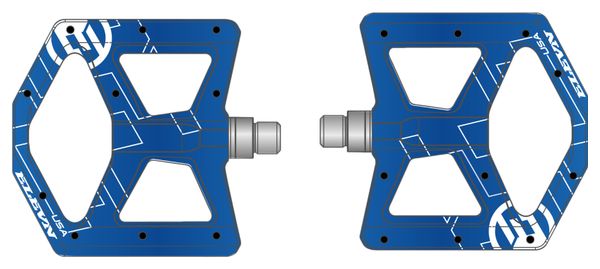 Paar Elevn Expert/Mini Blue platte pedalen