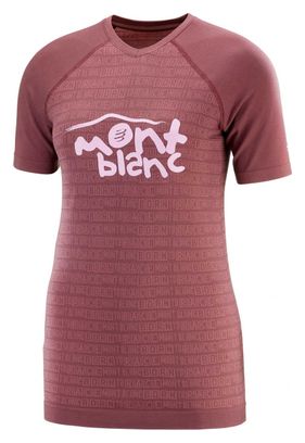 Compressport Mont-Blanc Women&#39;s Short Sleeve Jersey Red