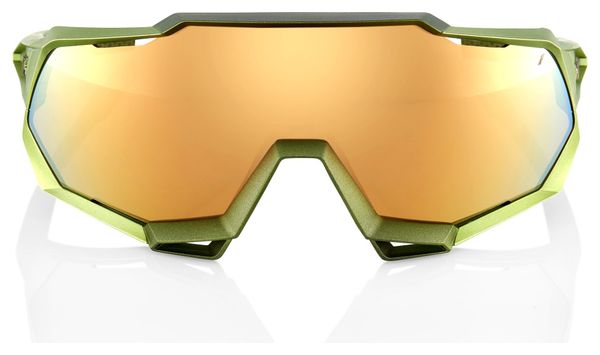 Lunettes 100% Racetrap Vert Métallique / Miroir Bronze