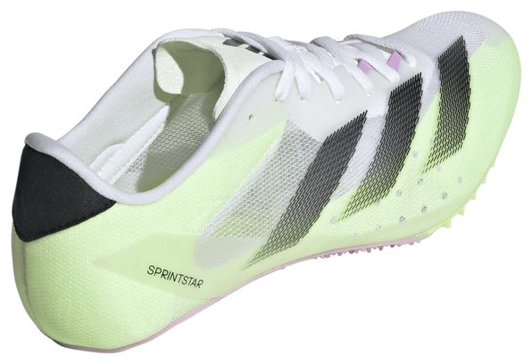 Unisex adidas Performance Sprintstar Leichtathletikschuh Weiß Grün Rosa