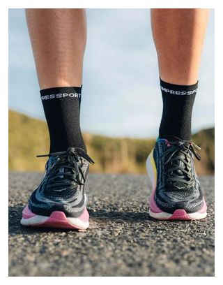 Calcetines Compressport Pro Racing Socks v4.0 Run High Negro/Blanco/Rojo 
