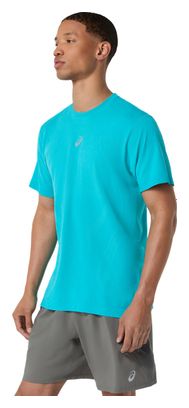 Men's Asics Road Seamless Blue Running T-Shirt