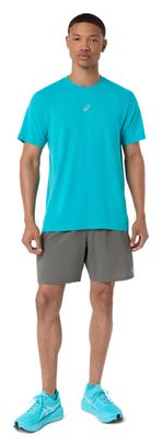 Men's Asics Road Seamless Blue Running T-Shirt