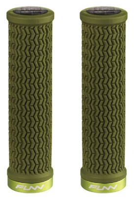 Pair of Funn HoleShot 130mm Olive Green Grips