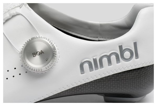 Nimbl Ultimate Glide racefietsschoenen Wit/Zilver