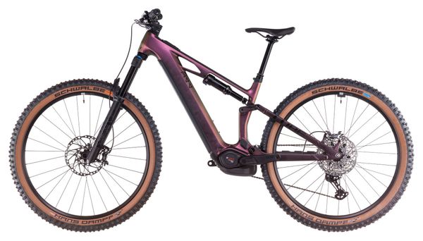 VTT Électrique Tout-Suspendu Cube Stereo Hybrid One44 HPC SLX 800 Shimano Deore XT 12V 800 Wh 29'' Violet Vert Molotov 2025