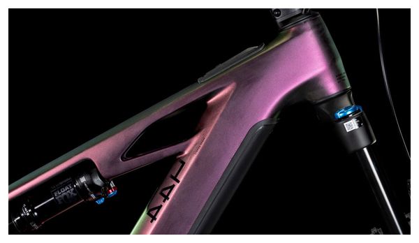 VTT Électrique Tout-Suspendu Cube Stereo Hybrid One44 HPC SLX 800 Shimano Deore XT 12V 800 Wh 29'' Violet Vert Molotov 2025