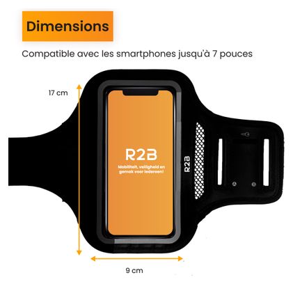 Brassard Téléphone R2B Imperméable pour Course Jusqu'à 7 pouces
