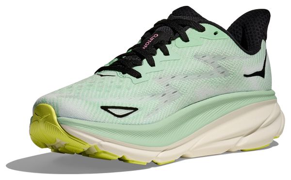 Hoka Clifton 9 Hardloopschoenen Groen/Roze Dames