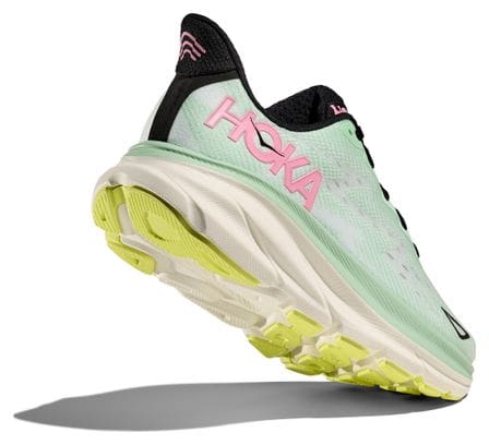 Hoka Clifton 9 Grün/Pink Damen Laufschuhe