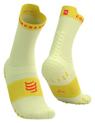 Compressport Pro Racing V4.0 Run High Socks Yellow/Green