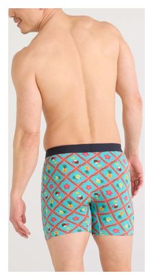 Saxx Ultra Super Soft Fly Pina Colada Plaid Green/Red Heren Boxer