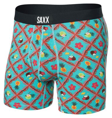 Saxx Ultra Super Soft Fly Pina Colada Plaid Green/Red Heren Boxer