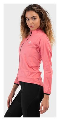 Veste de pluie vélo femme Cyclisme J2 Fauniera Corail