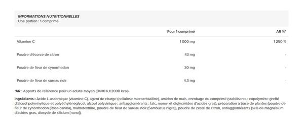 Vitamin C 1000 (100 Tabs) - Biotech Usa - Vitamine C