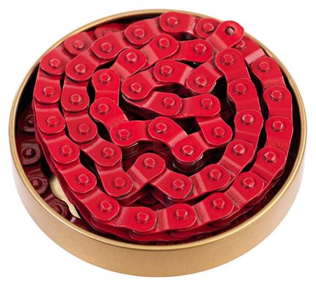 Gusset Chaine demi maillon montage 1/8 ROUGE Single Speed