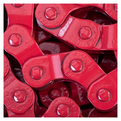 Gusset Chaine demi maillon montage 1/8 ROUGE Single Speed