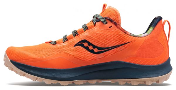 Saucony Peregrine 12 Campfire Campfire Orange Blau Trailrunning-Schuhe für Damen