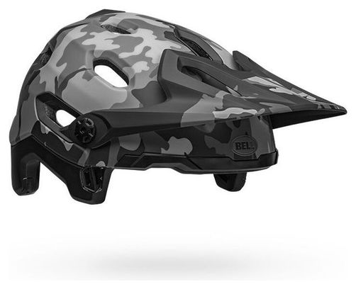 Bell Super DH Mips Helmet with Removable Chinstrap Black Grey Camo 2021