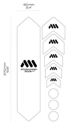 ALL MOUNTAIN STYLE Honey Comb Frame Protector Kit 9 stuks - Clear
