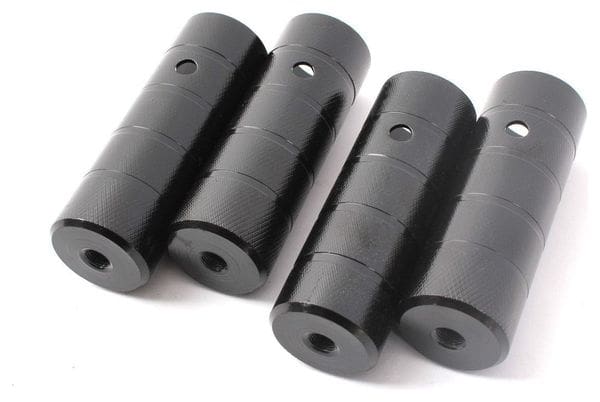 BMX PEGS 2 PAIRES NOIR ACIER 10MM KHEBIKES