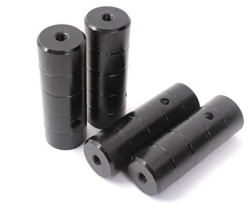 BMX PEGS 2 PAIRES NOIR ACIER 10MM KHEBIKES