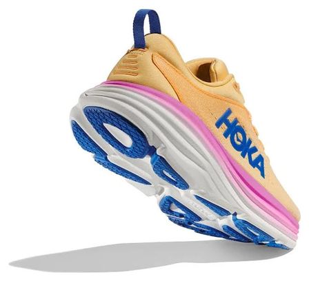 Hoka Bondi 8 Orange Pink Blue Women's Running Shoes
