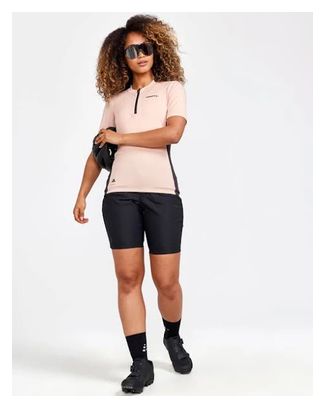 Maillot de manga corta Craft Core Offroad BeigeNegro para mujer